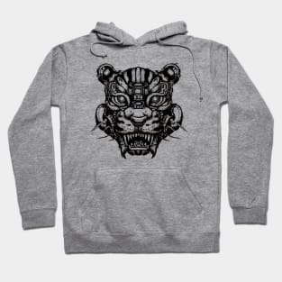 Mecha Tiger Head Weirdcore Hoodie